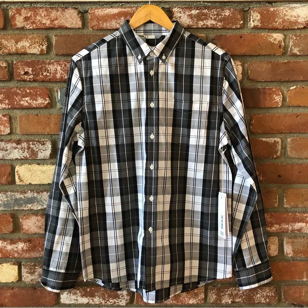 NWT Saturdays New York City Crosby Black Watch Plaid Flannel Shirt